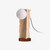 yellow travertine orb table lamp