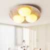 yellow travertine oval flush mount ceiling light