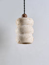 yellow travertine pebble pendant light