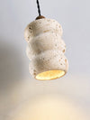 yellow travertine pebble pendant light