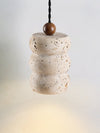 yellow travertine pebble pendant light