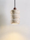 yellow travertine pebble pendant light
