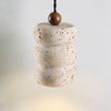 yellow travertine pebble pendant light