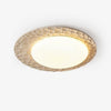 yellow travertine pebbled flush mount ceiling light
