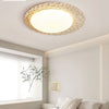 yellow travertine pebbled flush mount ceiling light