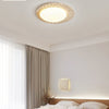 yellow travertine pebbled flush mount ceiling light