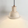 yellow travertine ribbed dome pendant light