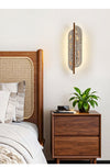 yellow travertine rusted metal wall sconce