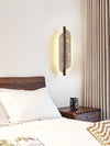 yellow travertine rusted metal wall sconce