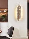 yellow travertine rusted metal wall sconce