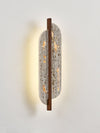 yellow travertine rusted metal wall sconce