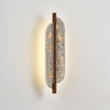 yellow travertine rusted metal wall sconce