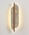 yellow travertine rusted metal wall sconce