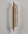 yellow travertine rusted metal wall sconce