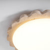 yellow travertine scallop flush mount ceiling light