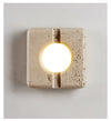 yellow travertine sculptural led wall sconce 2