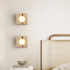 yellow travertine sculptural led wall sconce 2
