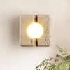 yellow travertine sculptural led wall sconce 2