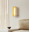 yellow travertine sculptural led wall sconce 3