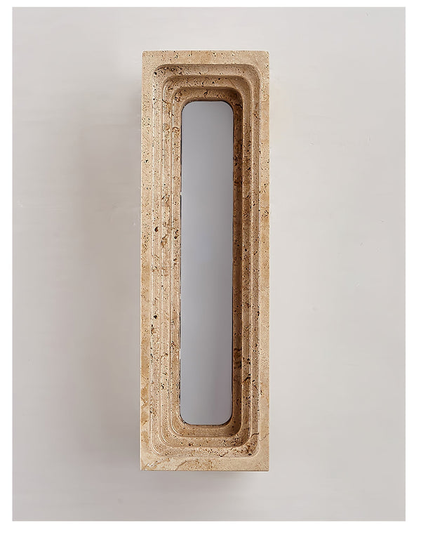 yellow travertine sculptural led wall sconce 3