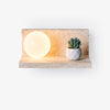 yellow travertine shelf wall sconce