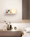 yellow travertine shelf wall sconce