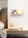yellow travertine shelf wall sconce