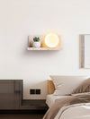 yellow travertine shelf wall sconce