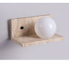 yellow travertine shelf wall sconce