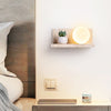 yellow travertine shelf wall sconce