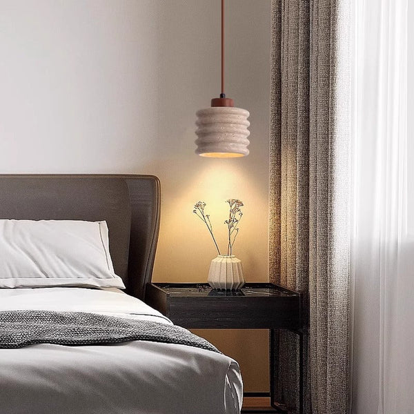 yellow travertine solid wood chandelier for bedroom
