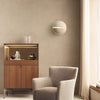 yellow travertine sphere iron wall lamp