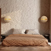 yellow travertine sphere iron wall lamp