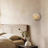 yellow travertine sphere iron wall lamp