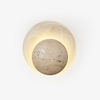 yellow travertine sphere led wall sconce