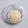 yellow travertine sphere led wall sconce