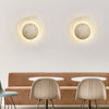 yellow travertine sphere led wall sconce