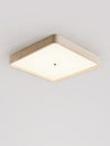 yellow travertine square led flush mount ceiling light