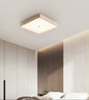 yellow travertine square led flush mount ceiling light