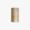 yellow travertine striped cylinder wall lamp
