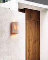 yellow travertine striped cylinder wall lamp
