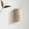 yellow travertine striped cylinder wall lamp