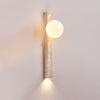 yellow travertine vertical wall sconce