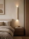 yellow travertine vertical wall sconce