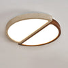 yellow travertine walnut flush mount ceiling light 2