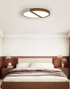 yellow travertine walnut flush mount ceiling light 2
