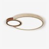 yellow travertine walnut led flush mount ceiling light 2