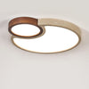 yellow travertine walnut led flush mount ceiling light 2