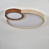 yellow travertine walnut led flush mount ceiling light 2