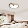 yellow travertine walnut led flush mount ceiling light 2